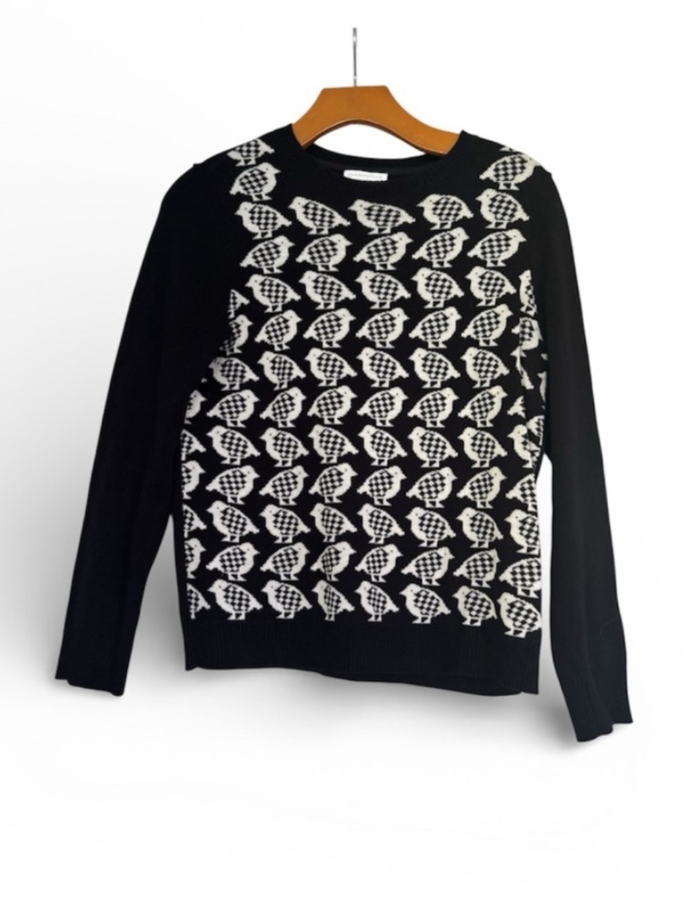 NWT Charter Club Whimsy Bird-Pattern Crewneck Sweater Sz M
